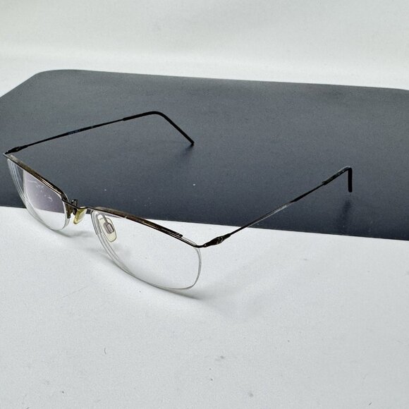 Giorgio Armani Eyeglasses 1063 1308 54-18-140 Made in Italy Minimal Half Rimless - Picture 4 of 11